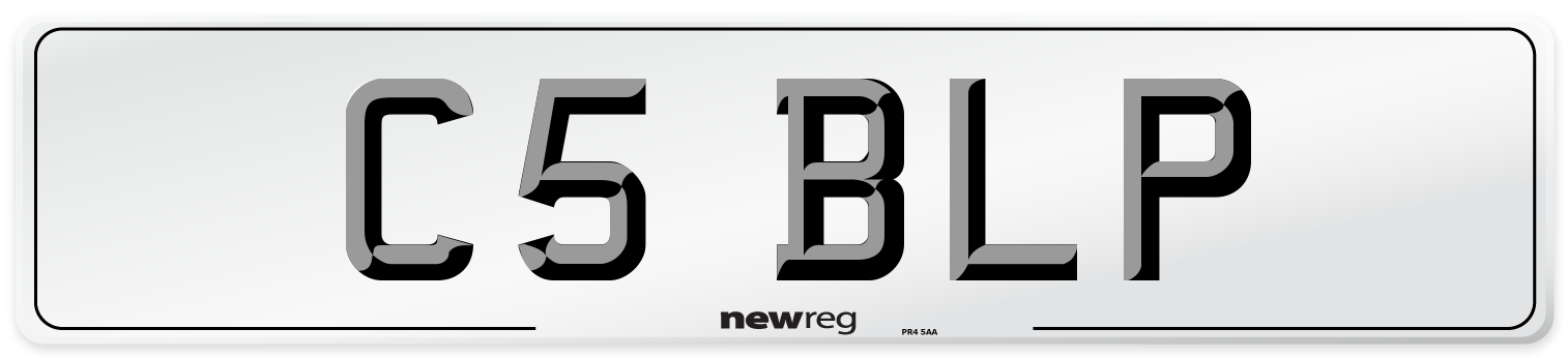 C5 BLP Number Plate from New Reg